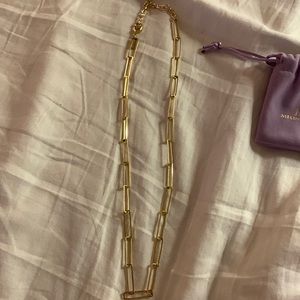 Melinda Maria gold paper clip necklace